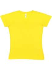 LAT 3507 Ladies V-Neck Fine Jersey Tee