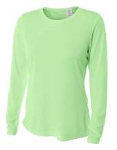 A4 NW3002 Long Sleeve Cooling Performance Crew For Adult Size Female