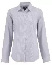 Cutter & Buck Skyline Recycled Pinstripe Womens Long Sleeve Spread Collar Dress Shirt LCW00021